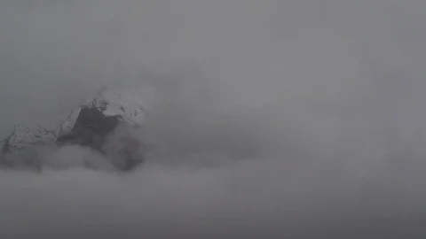 Moving Clouds over the Hunza and surrounding mountains Stock Footage 114923018