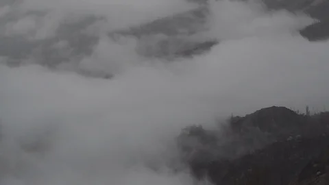 Moving Clouds over the Hunza and surrounding mountains Stock Footage 115091180