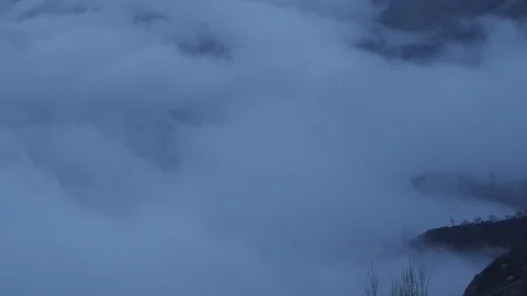 Moving Clouds over the Hunza and surrounding mountains Stock Footage 115095391