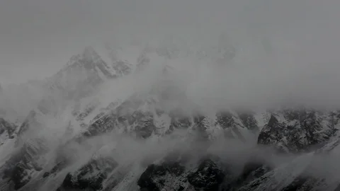Moving Clouds over the Hunza and surrounding mountains Vidéo 115576163