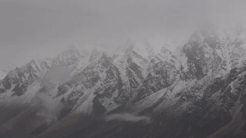 Moving Clouds over the Hunza and surrounding mountains Stock Footage 115576749