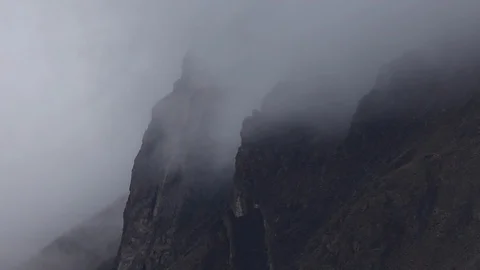 Moving Clouds over the Hunza and surrounding mountains Stock Footage 115577315