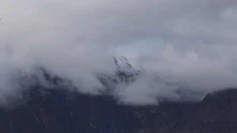 Moving Clouds over the Hunza and surrounding mountains Stock Footage 115577483