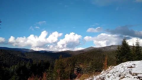 Moving clouds over the landscape Stock Footage 151788092