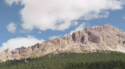 Moving Clouds Over Mountain Range Stock Footage 36052287