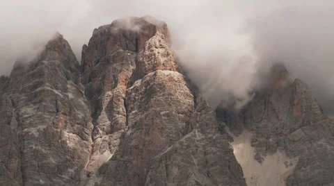 Moving Clouds Over Mountain Range Stock Footage 36052811