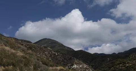 Moving clouds over mountains 4k 24fps Stock Footage 81809652