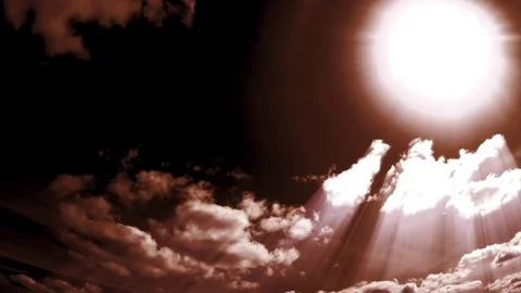 Moving clouds in sky Stock Footage 75036849