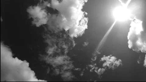 Moving clouds in sky Stock Footage 75036978
