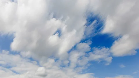 Moving clouds time lapse blue sky Stock Footage 87853422
