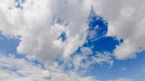 Moving clouds time lapse blue sky Stock Footage 87853454