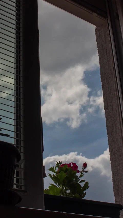 Moving clouds time lapse vertical video footage Stock Footage 281948310