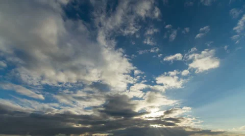 Moving Clouds Timelapse Stock Footage 33764892