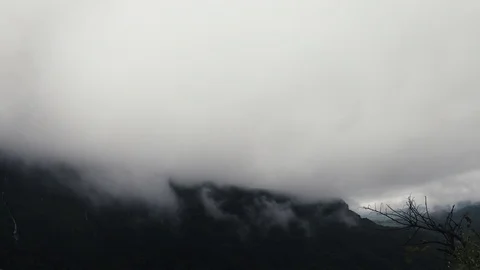 Moving clouds timelapse over mountains Stock Footage 117336138
