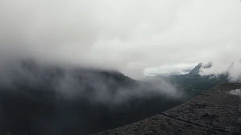 Moving clouds timelapse over mountains Stock Footage 117336279