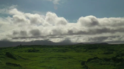 Moving clouds timelapse thingvellir (Þingvellir) national park in iceland Stock Footage 30952735