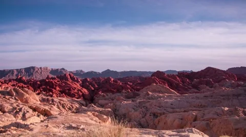 Moving clouds at Valley of Fire state Park Stock Footage 40704984