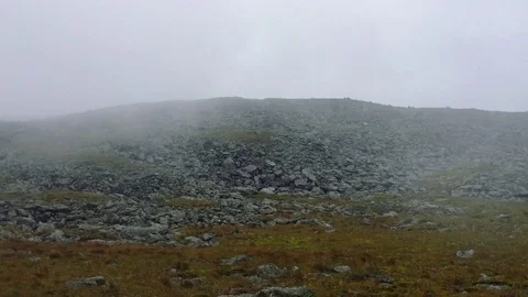 Moving Up a Cloudy Mountain Video stock 80132096