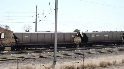 Moving Coal Train 库存影片 31693395