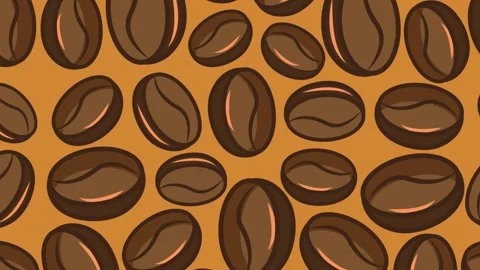 Moving Coffee Beans Seamless Pattern Background Animation Stock Footage 341801239
