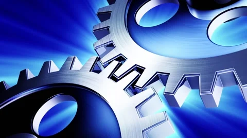 Moving cogwheels with light stripes in between Stock Footage 50214218