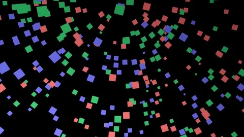 Moving color cubes Stock Footage 106090774