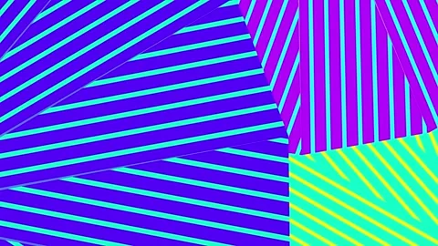 Moving colored stripes. Stock Footage 266726190