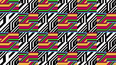 Moving colored stripes. Video stock 266726396