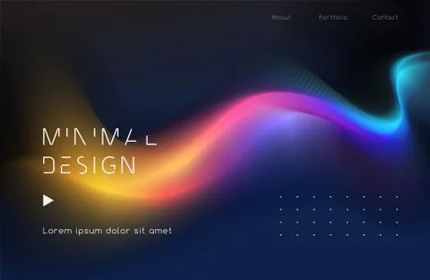 Moving colorful abstract background. Dynamic neon Effect. Design Template for Stock Illustration