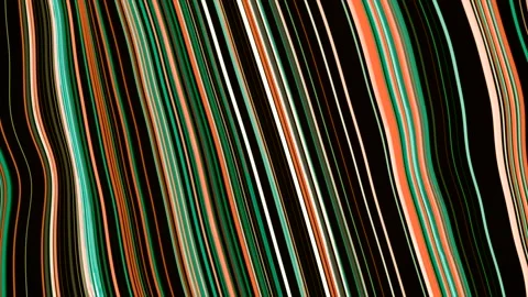 Moving colorful fabric of parallel lines. Motion. Abstract wavy motion of Stock Footage 203908576