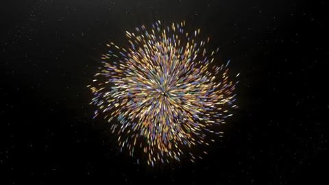 Moving colorful stream from point. Motion. Explosive colorful flow with Stock Illustration