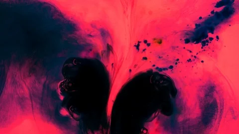 Moving colours in fluid Stock Footage 93660771