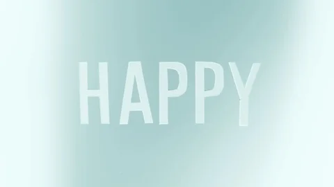 Moving composition from the letters of the word happy. Video stock 123011305