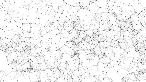 Moving connecting particles, complex structure, abstract animated backgroun.. Stock Footage 258447064