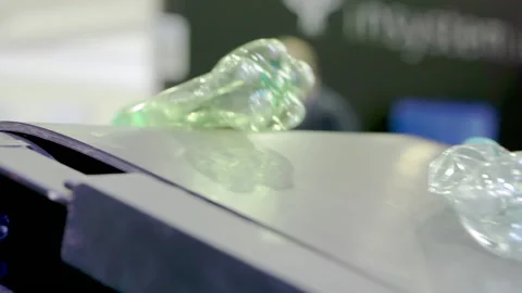 Moving conveyor line with garbage. Stock Footage 194263885