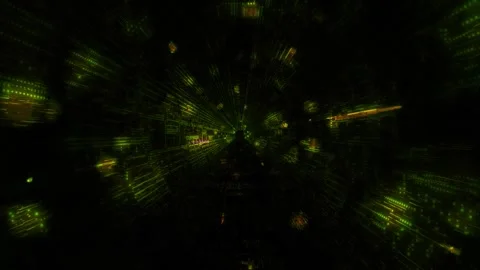 Moving cool light spots on a science fiction hyperspace illustration vj loop Stock Footage 160528307