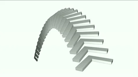 Moving corner conveyor belt &amp; stairs,math geometry array,computer tech web back 스톡 동영상 11024370