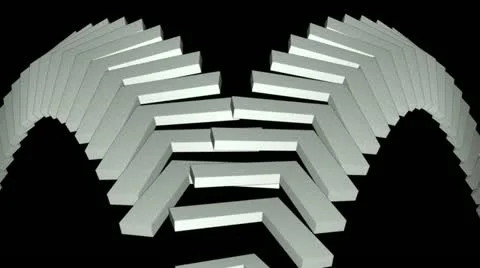 Moving corner conveyor belt &amp; stairs,math geometry array,computer tech web back 스톡 동영상 11024511