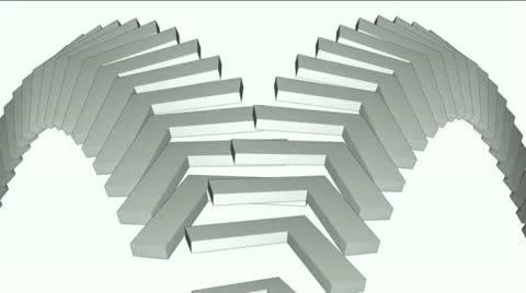 Moving corner conveyor belt &amp; stairs,math geometry array,computer tech web back 스톡 동영상 11024548