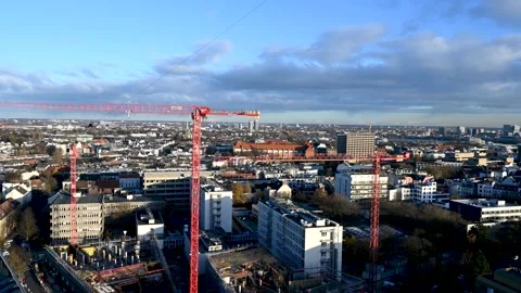 Moving cranes Stock Footage 165760772