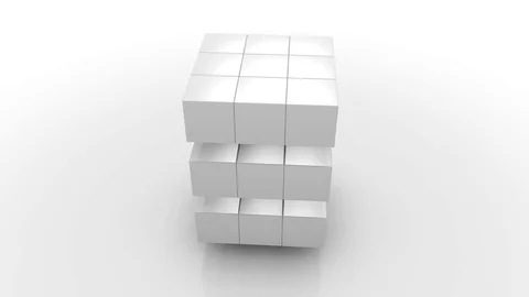 Moving Cubes Stock Footage 79276895