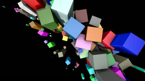 Moving cubes Kamera Stock Footage 11131364