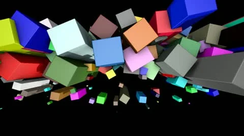 Moving cubes Kamera1 Stock Footage 11131382
