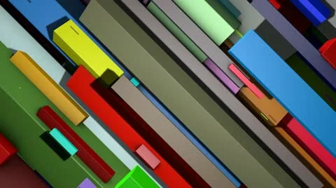 Moving cubes Kamera2 Video stock 11131398
