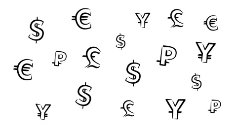 Moving Currency Symbol Background Stock-Footage 254990681