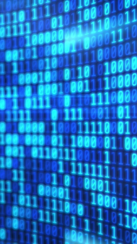 Moving curved array of binary code. Stock Footage 251817382
