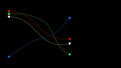 Moving curved lines background. Abstract animation Stock Footage 95752463