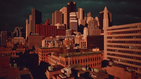 Moving cyclone over the city of thunderclouds Vídeos de archivo 238462806