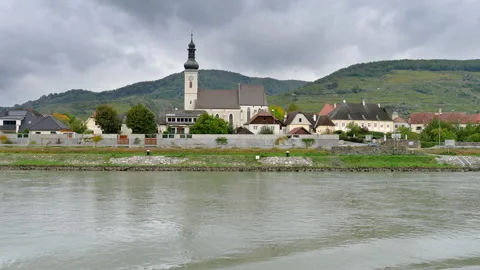 Moving on the Danube, Austria Stock Footage 142169690