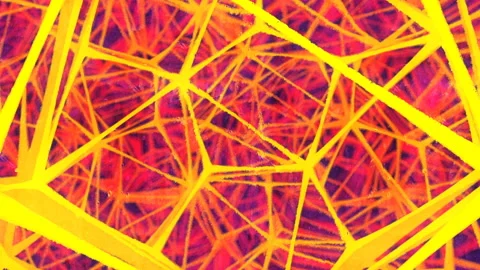 Moving, deep abstract geometric pattern. 3d rendering seamless loop animation 4K Stock Footage 205118180